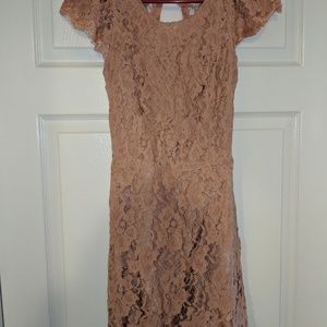 Light Peach Summer Cocktail Dress